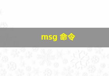 msg 命令